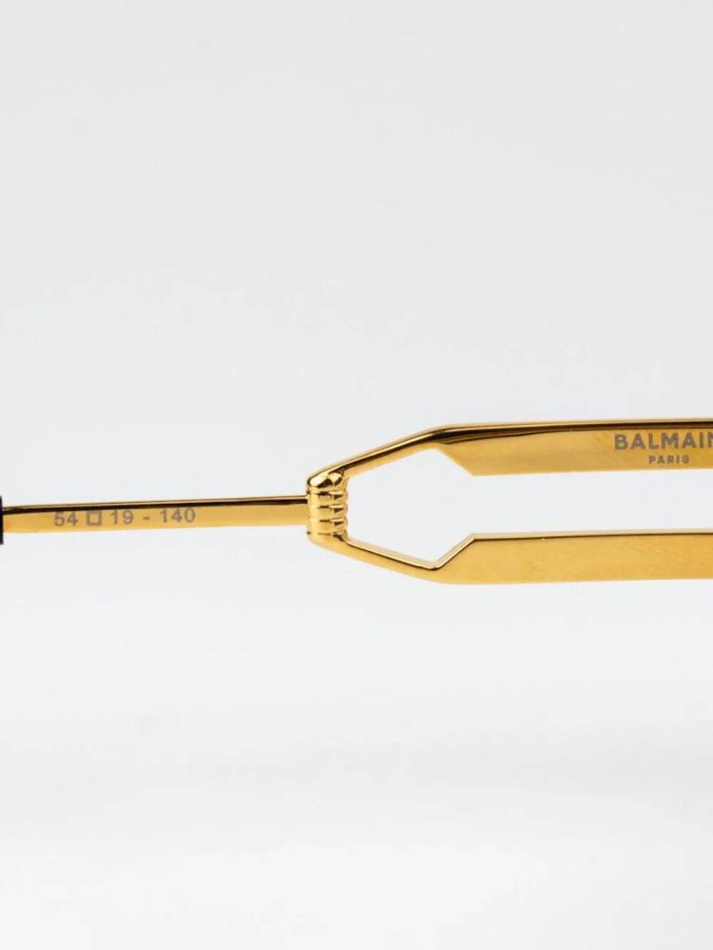 Balmain Men Sunglasses Titanium Gold Black Grey Geometric FIXE BPS-123A-54